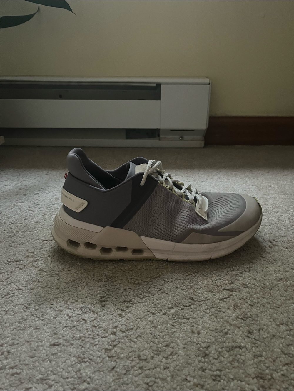 OnCloud Women’s Running Gray and White Athletic Sneakers